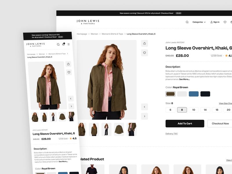 Ecommerce Product Detail Page