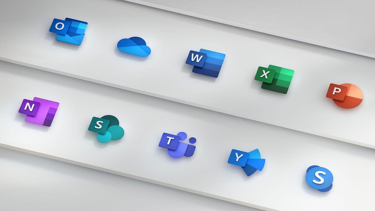 Redesigning the Office App Icons to Embrace a New World of Work