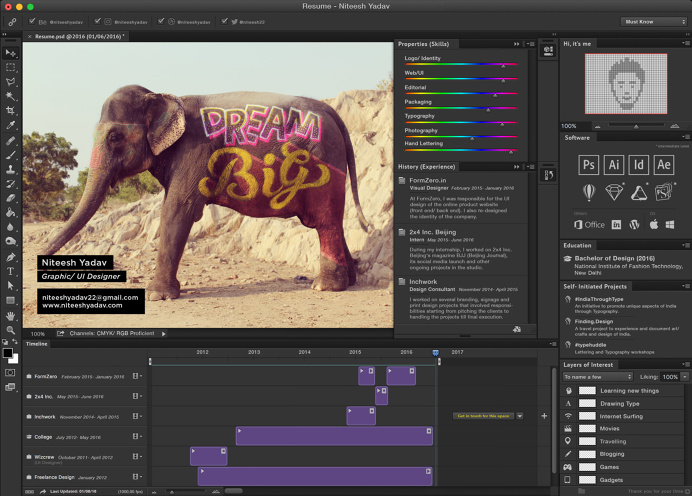 Adobe Photoshop Resume