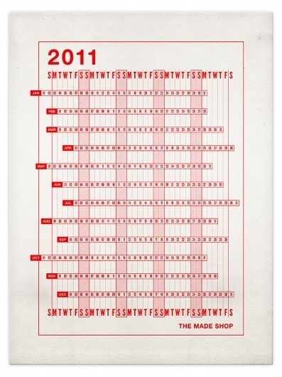 The Made Shop #print #design #calendar