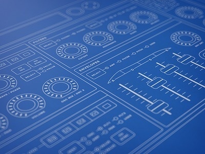 Synth Desktop Hardware Wireframe #interface