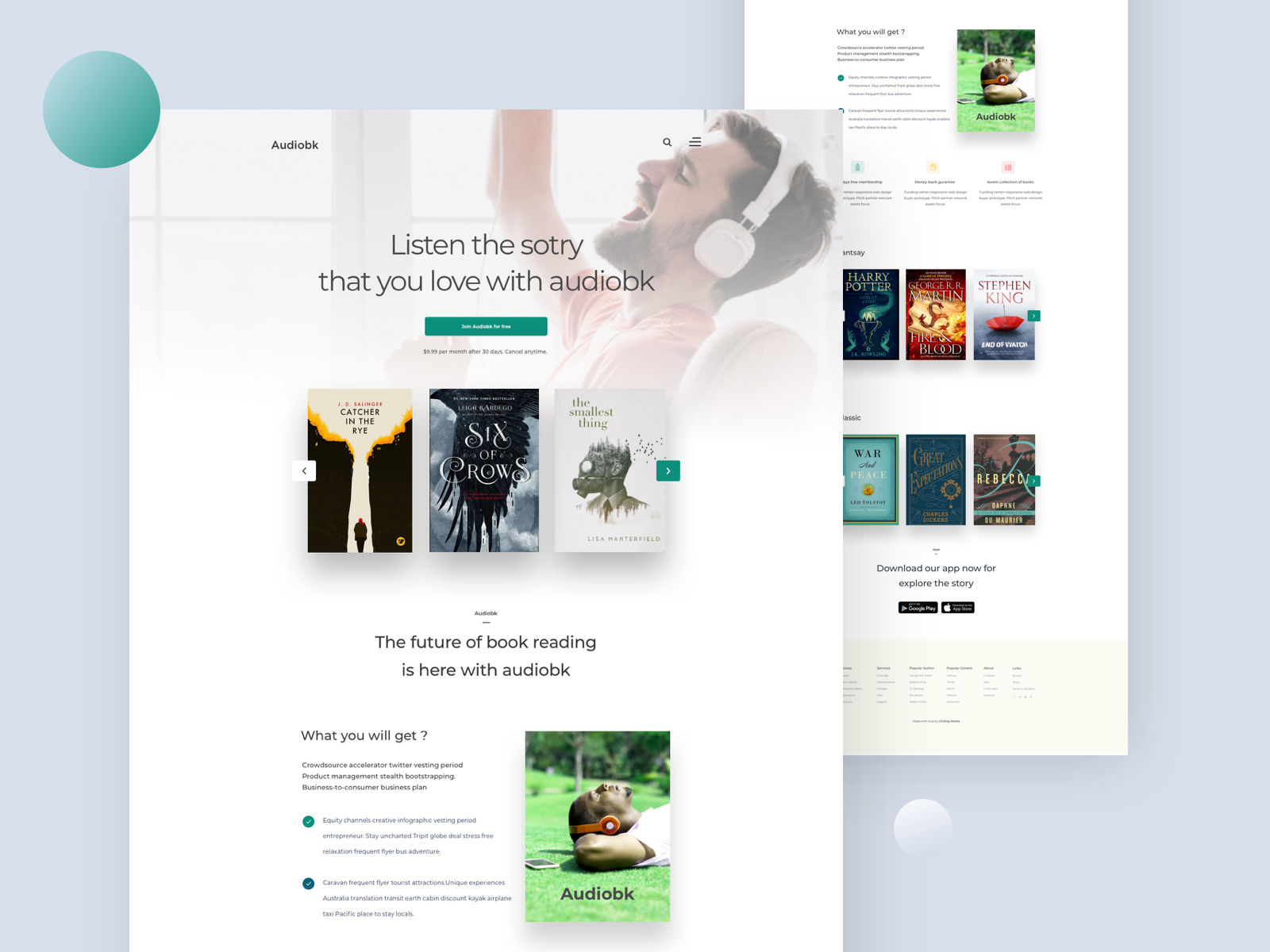 Audiobk Landing Page