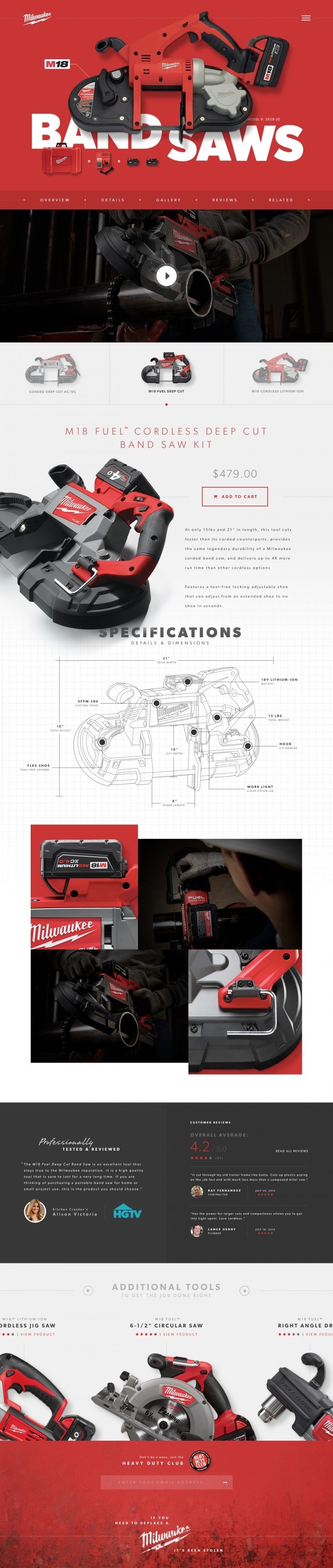 Milwaukee Product Page Full