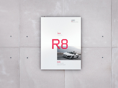 Audi R8 Brochure (Concept) #red #automotive #print #audi #type #layout #car #editorial #brochure