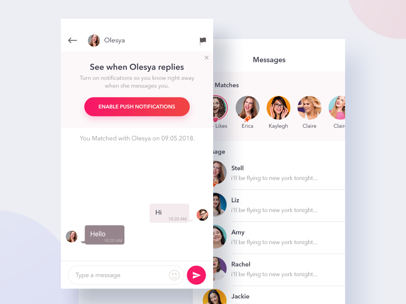 Chat & Chat Listing UI