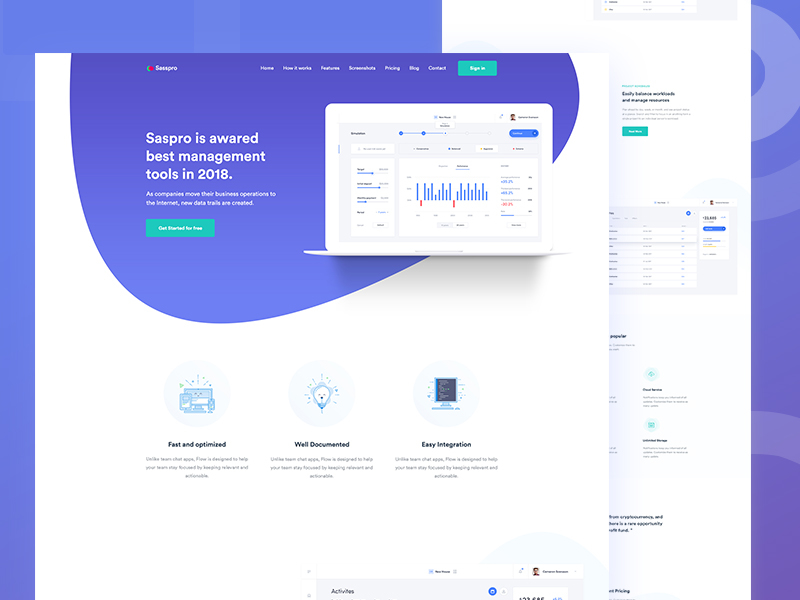 Software Landing Page Design