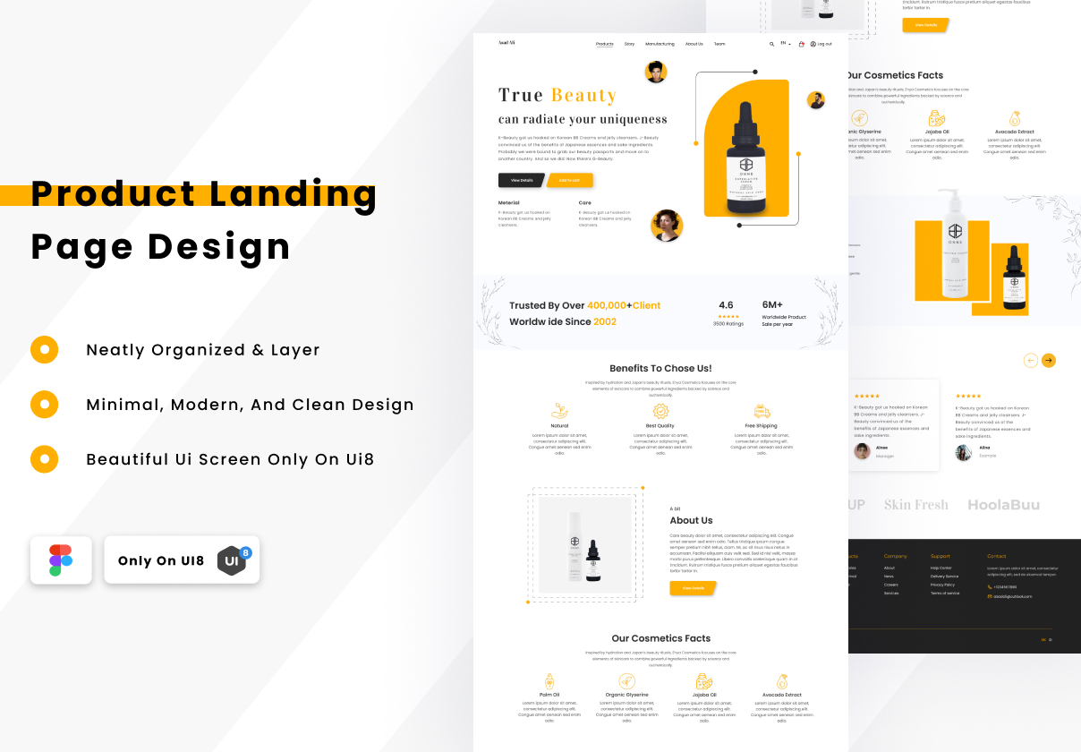 Product Landing Page UI Template