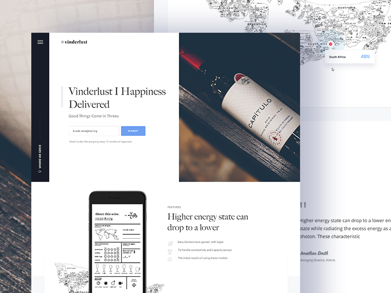 Project Vinderlust - Home Page