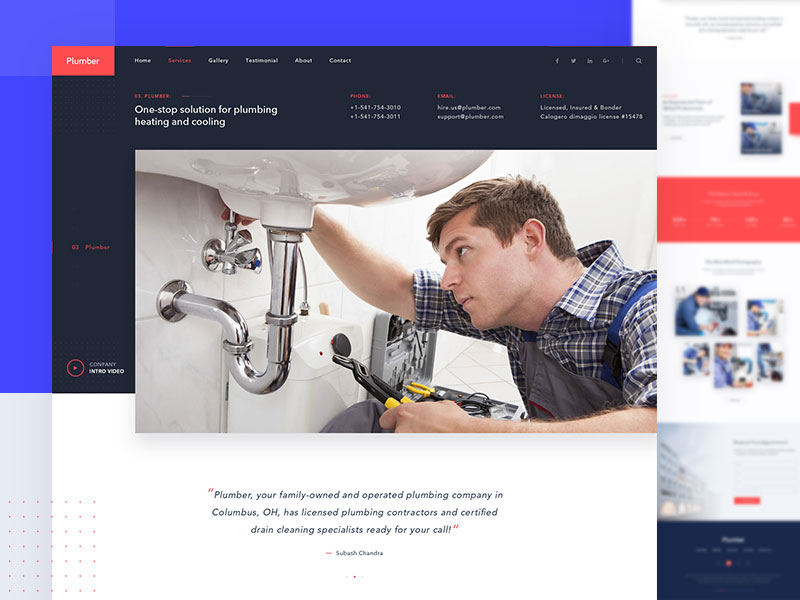 Plumbing Service Home Page