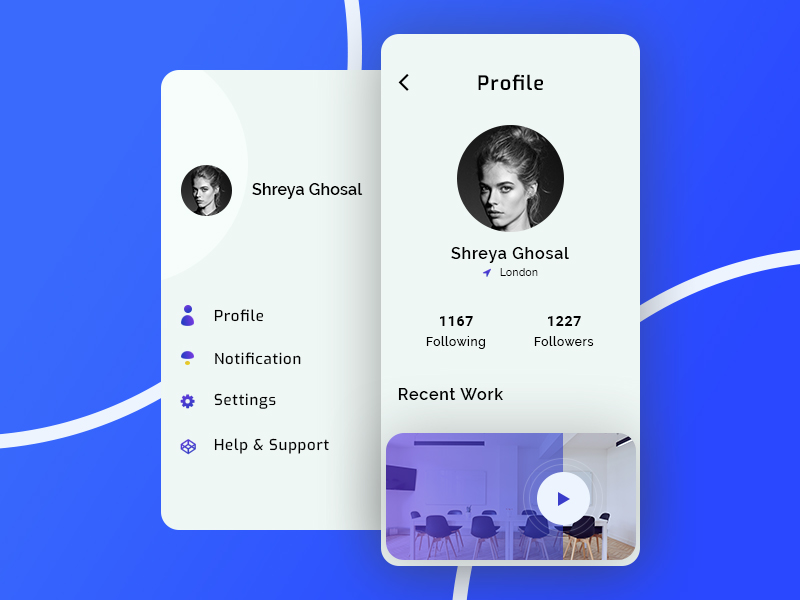 Daily UI #007 (Menu & User Profile)