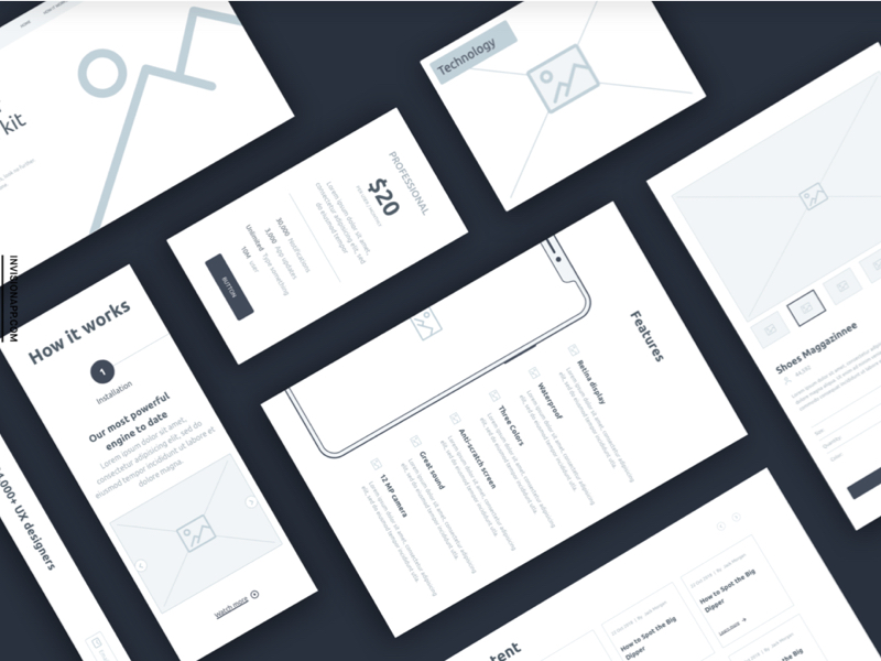 Free wireframe kit from InVision