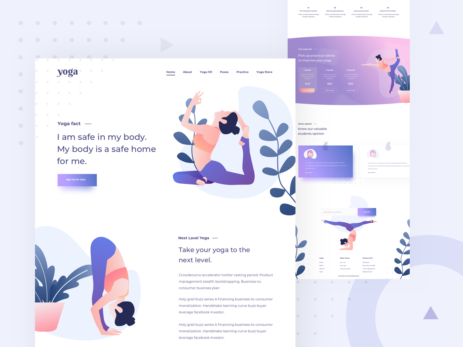 Yoga Landing Page design