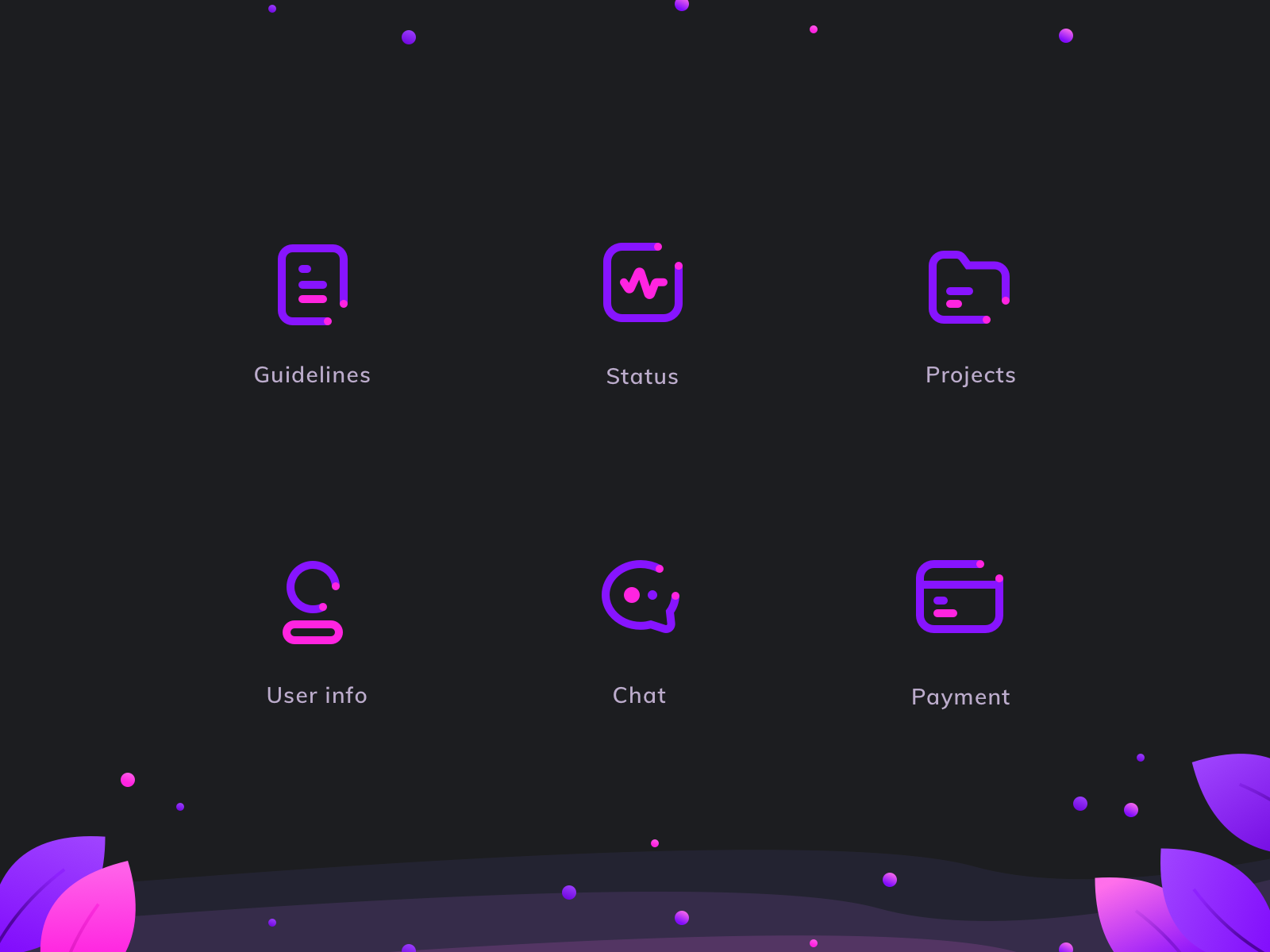 Documentation app: icons