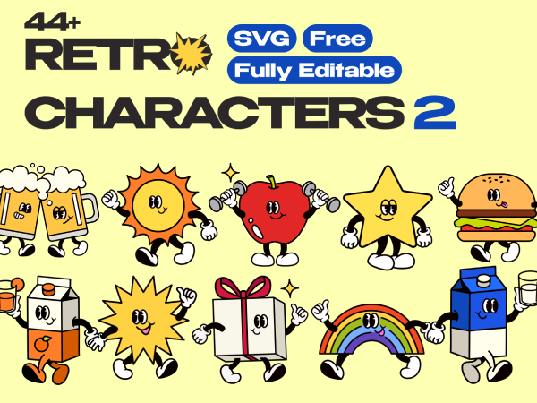 44+ RETRO CHARACTERS 2