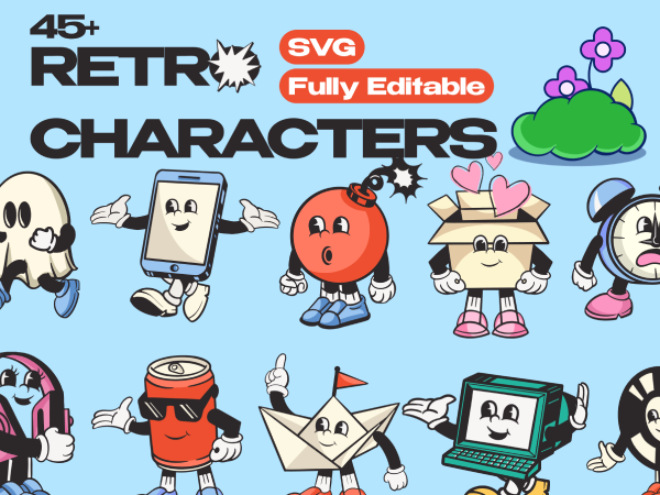 45+ RETRO CHARACTERS