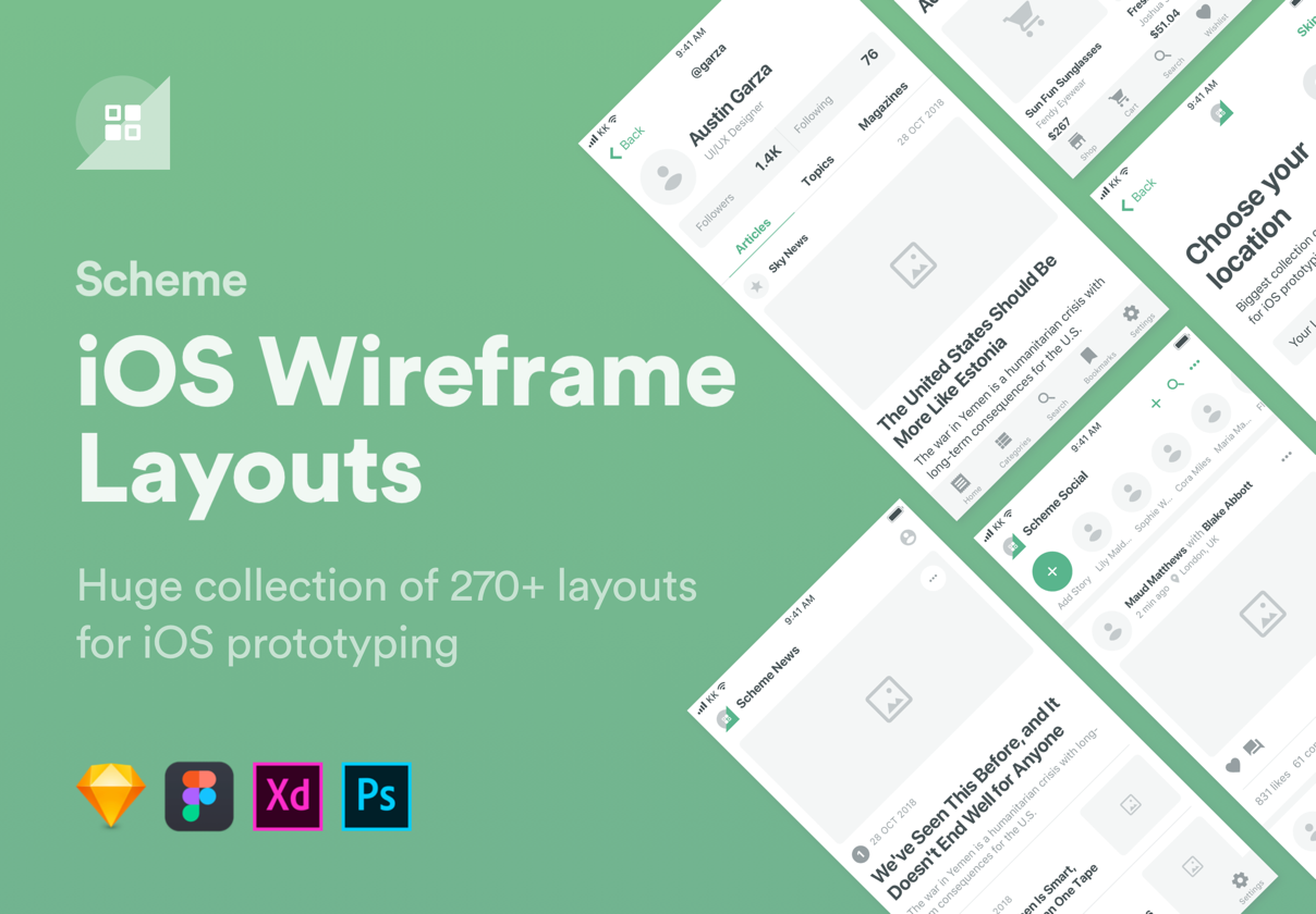 Scheme iOS Wireframe Kit