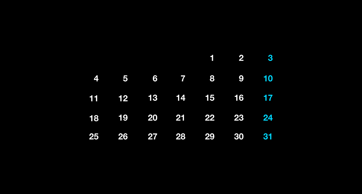 A brief history of calendar design