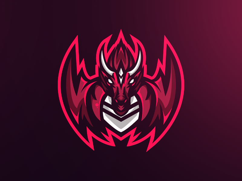 Dragon E-Sport Mascot Logo