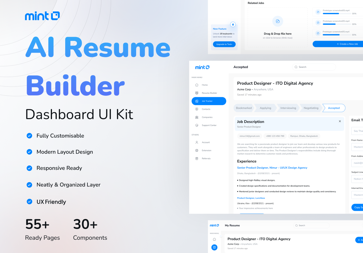 AI Resume Builder - Dashboard UI Kit