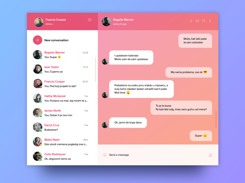 UI Challenge: Chat module