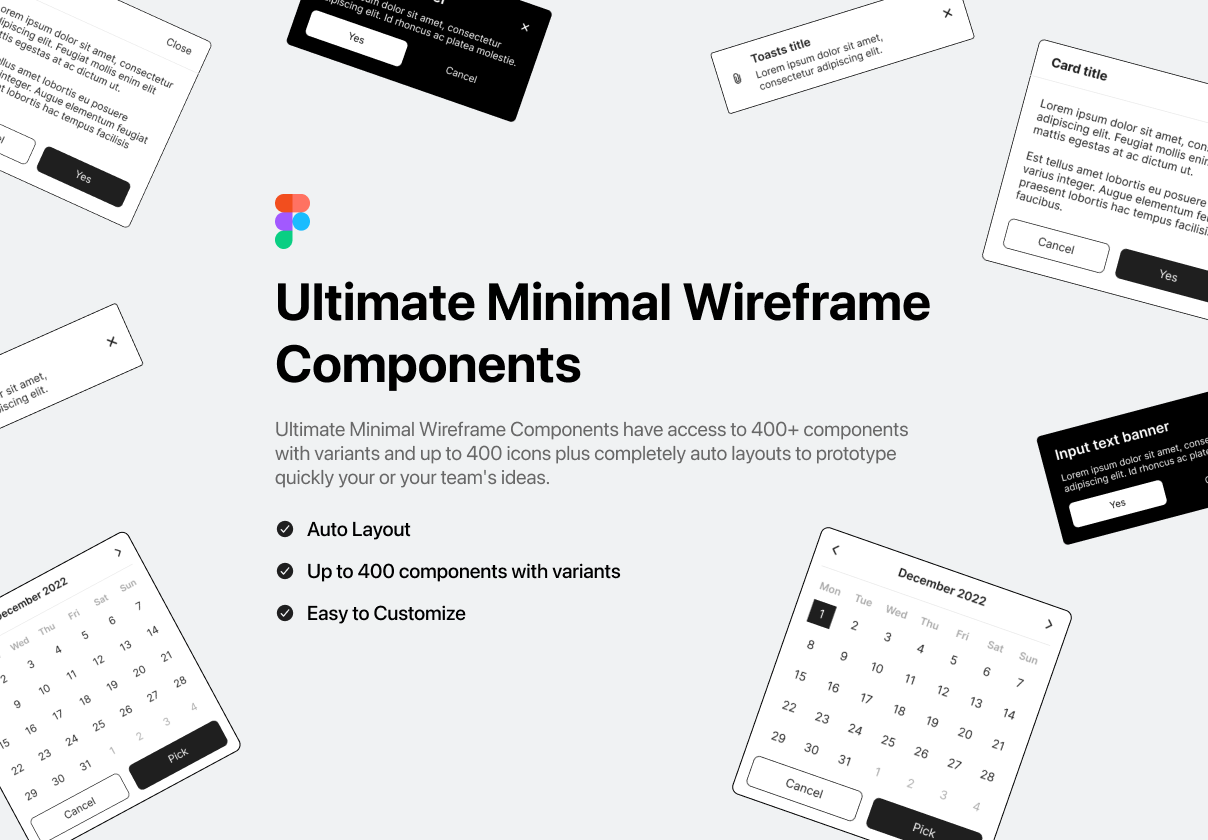 Ultimate Minimal Wireframe Components