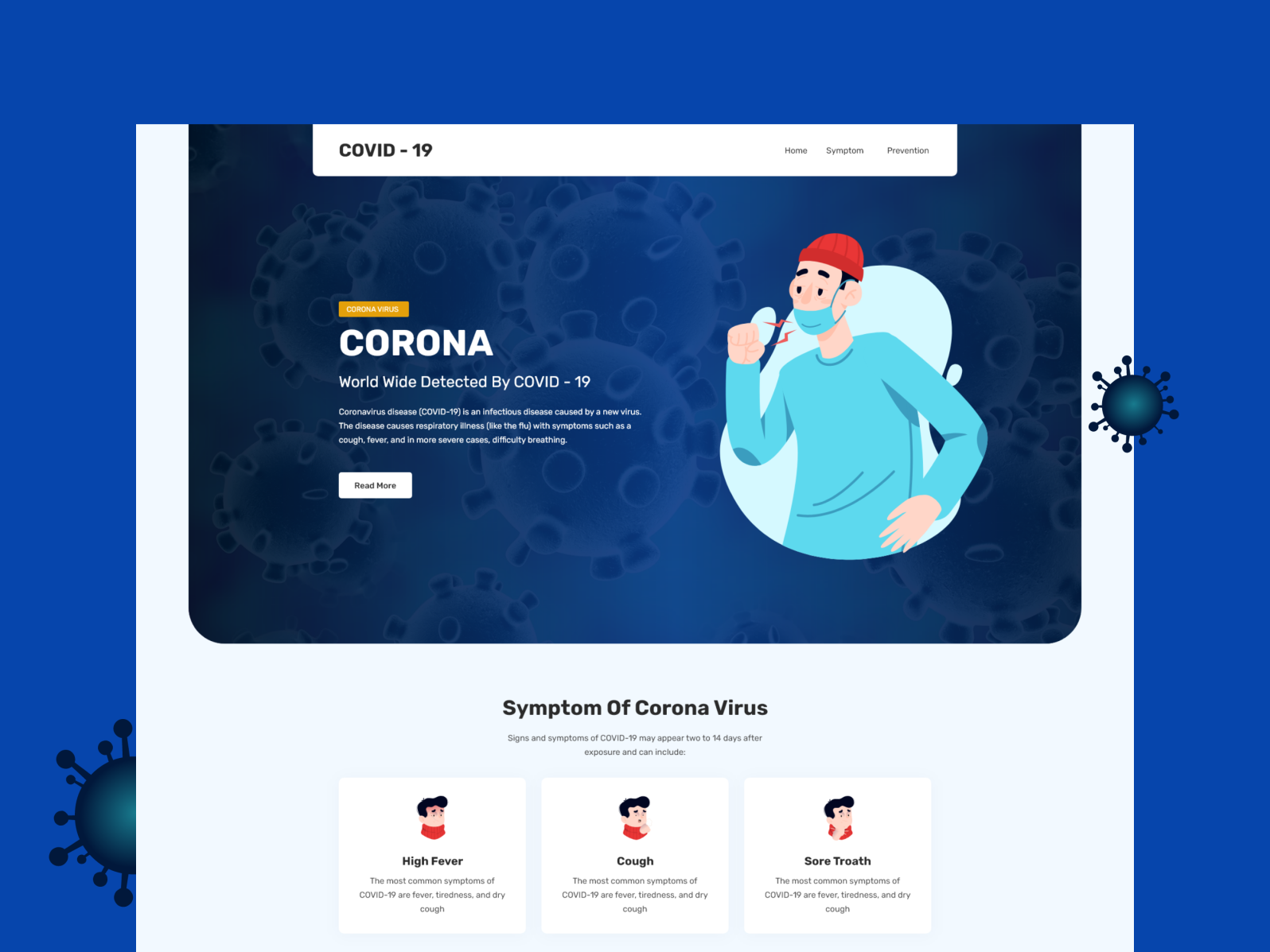 Covid 19 Landing page