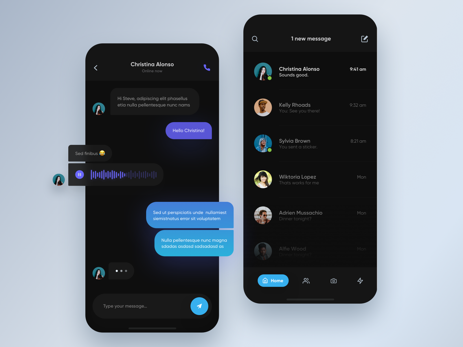 Dark UI Chat