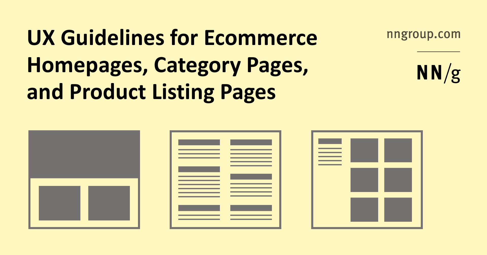 UX Guidelines for Ecommerce Homepages, Category Pages, and Product Listings