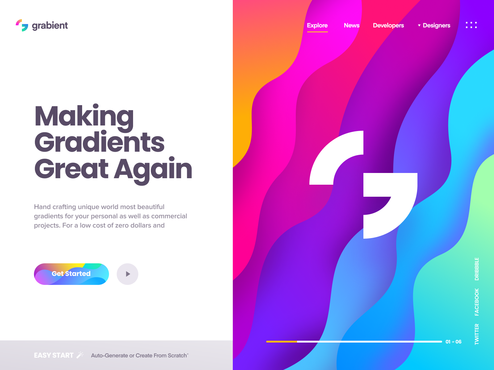 Grabient - Landing Page