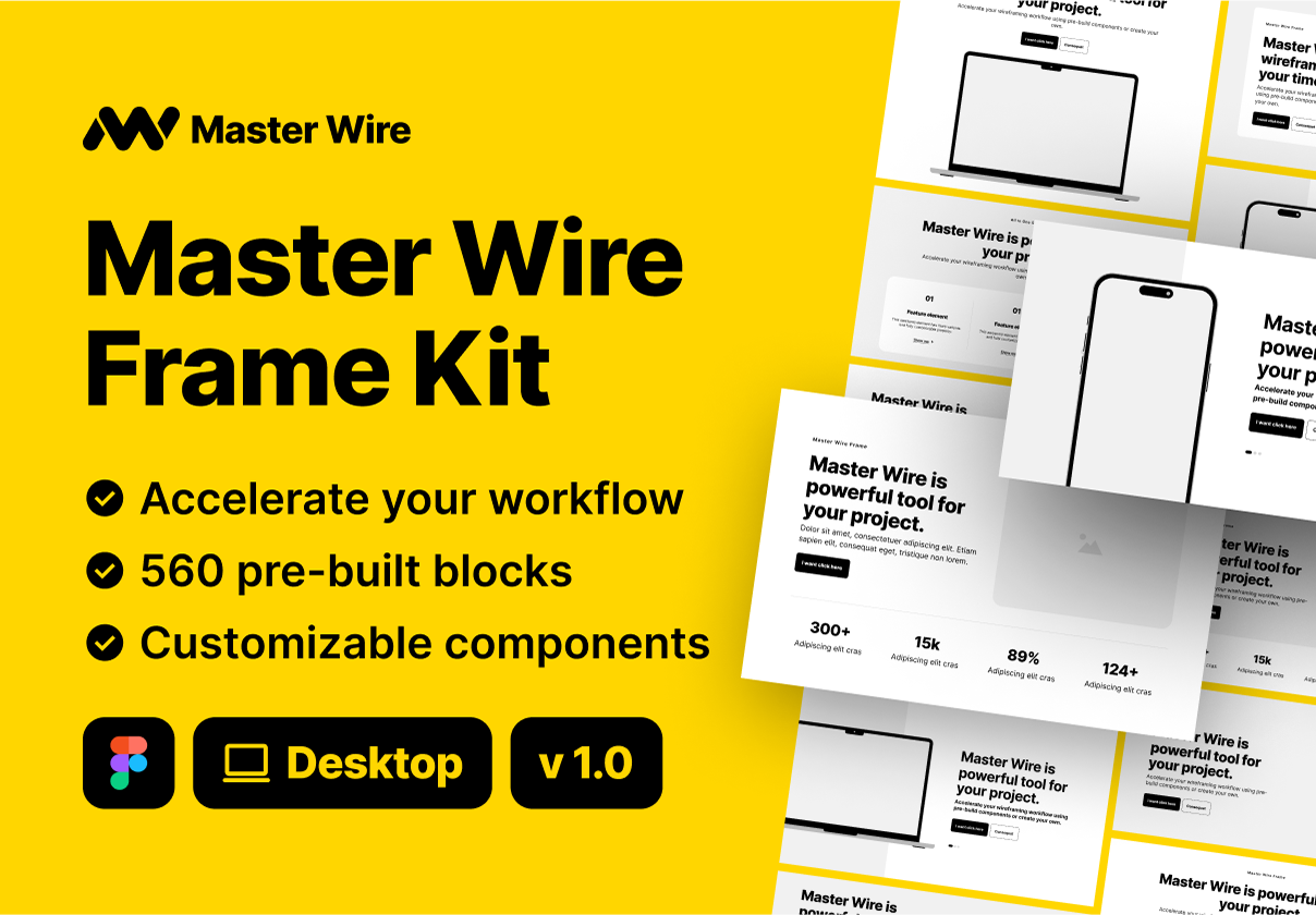 Wireframe Kit - Master Wire desktop v1.0